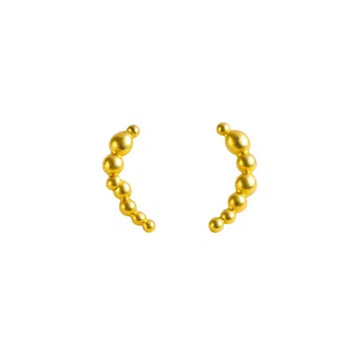 Lily Flo Jewellery Women's Aurora Orbit Earrings Solid Gold