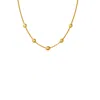 Lily Flo Jewellery Women's Aurora Seven Station Necklace Solid Gold With Diamonds In Gold
