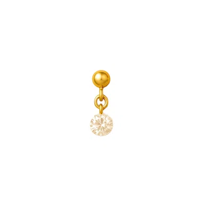 Lily Flo Jewellery Women's Brilliant-cut Whisper Diamond Single Stud Solid  Gold