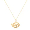 Lily Flo Jewellery Women's Cancer Yellow Gold Pendant Necklace