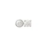 Lily Flo Jewellery Women's Entre Nous Double Diamond Silver Stud In Silver