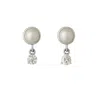 Lily Flo Jewellery Women's Entre Nous Pearl Drop Silver Earrings In Silver