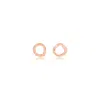 Lily Flo Jewellery Women's Fine Karma Rose Gold Circle Stud Earrings