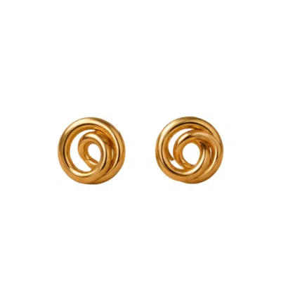 Lily Flo Jewellery Women's Forever In Motion Bold Gold Earrings