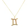 Lily Flo Jewellery Women's Gemini Yellow Gold Pendant Necklace