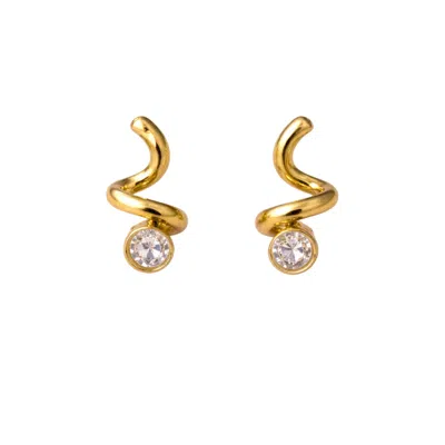 Lily Flo Jewellery Women's Gold As If You Ever Doubted Diamond Stud Earrings