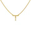 Lily Flo Jewellery Women's Gold Axis Diamond Bar Necklace In Gold