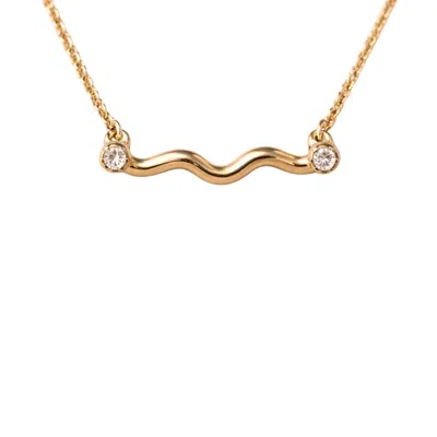 Lily Flo Jewellery Women's Gold Between Now And Tomorrow Diamond Necklace