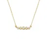 Lily Flo Jewellery Women's Gold Circinius 5 Diamond Bar Necklace