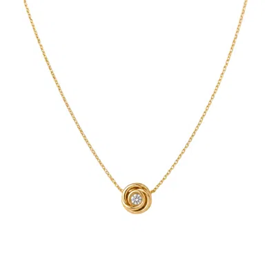 Lily Flo Jewellery Women's Gold Destined, Somehow Diamond Necklace