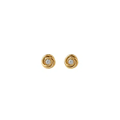 Lily Flo Jewellery Women's Gold Destined, Somehow Diamond Stud Earrings