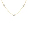 Lily Flo Jewellery Women's Gold Eclipse Oval Cut Diamond Station Necklace