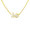Lily Flo Jewellery Women's Gold Entre Nous Pear & Brilliant Cut Diamond Duo Necklace In Gold