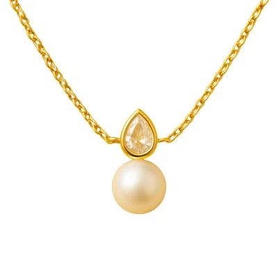 Lily Flo Jewellery Women's Gold Entre Nous Teardrop Necklace