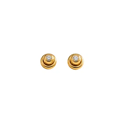 Lily Flo Jewellery Women's Gold Exactly Where I Want To Be — Diamond Stud Earrings