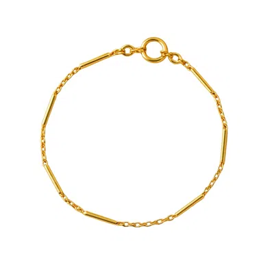 Lily Flo Jewellery Women's Gold Light Line Bar Bracelet