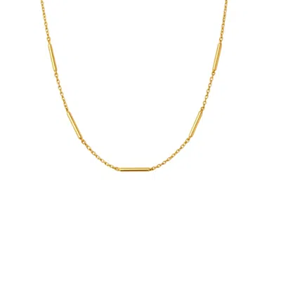 Lily Flo Jewellery Women's Gold Light Line Bar Chain Necklace