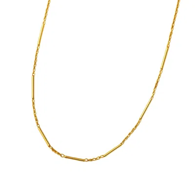 Lily Flo Jewellery Women's Gold Light Line Bar Necklace