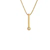 Lily Flo Jewellery Women's Gold Light Line Bar Necklace With Diamond In Gold