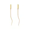 Lily Flo Jewellery Women's Gold Light Line Chain Bar Threader Earrings In Gold
