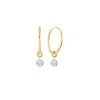 Lily Flo Jewellery Women's Gold Nova Rise Floating Brilliant Cut Hoop Earrings