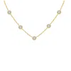 Lily Flo Jewellery Women's Gold Nova Round Cut Diamond Station Necklace