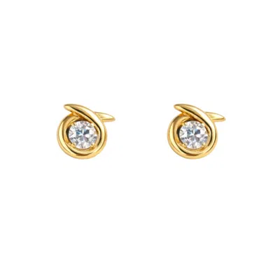 Lily Flo Jewellery Women's Gold One Turn Changed Everything Earrings