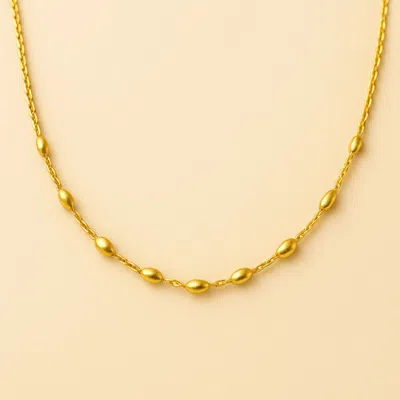 Lily Flo Jewellery Women's Gold Orba Grainline Necklace