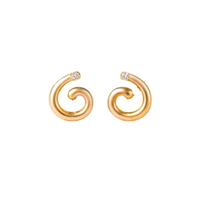 Lily Flo Jewellery Women's Gold Returning To Yourself Diamond Stud Earrings