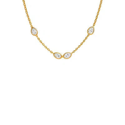 Lily Flo Jewellery Women's Gold Solene Dew Station Necklace