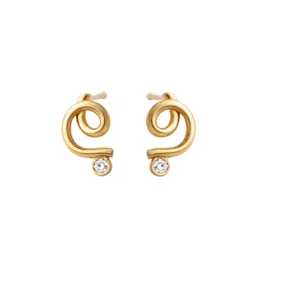 Lily Flo Jewellery Women's Good Thing We Kept Going Diamond Gold Earrings