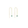 Lily Flo Jewellery Women's Green Rising Star Emerald Threader Earrings In Green