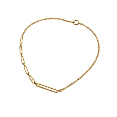 Lily Flo Jewellery Women's Light Line Link Necklace Solid Gold
