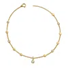 Lily Flo Jewellery Women's Light Line Rhythm Necklace – Diamonds & Gold In Gold
