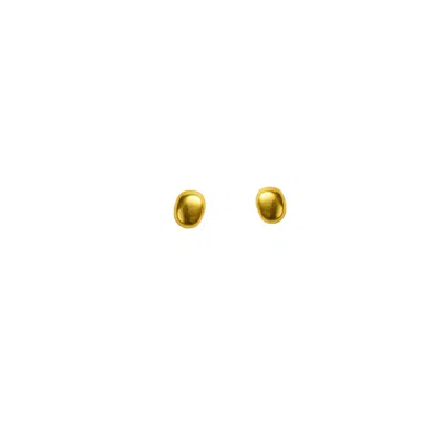 Lily Flo Jewellery Women's Orba Gold Nugget Studs