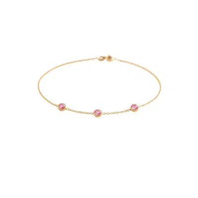 Lily Flo Jewellery Women's Pink Sapphire Bracelet