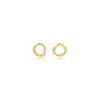 Lily Flo Jewellery Women's Pure Gold Karma Circle Gold Earrings