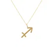 Lily Flo Jewellery Women's Sagittarius Yellow Gold Pendant