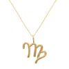 Lily Flo Jewellery Women's Scorpio Yellow Gold Pendant Necklace