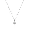 Lily Flo Jewellery Women's Silver Solid White Gold Ball Necklace