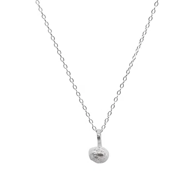 Lily Flo Jewellery Women's Silver Solid White Gold Ball Necklace