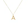 Lily Flo Jewellery Women's Solid Gold Letter A Pendant Necklace