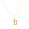 Lily Flo Jewellery Women's Solid Gold Letter B Pendant Necklace