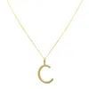 Lily Flo Jewellery Women's Solid Gold Letter C Pendant Necklace