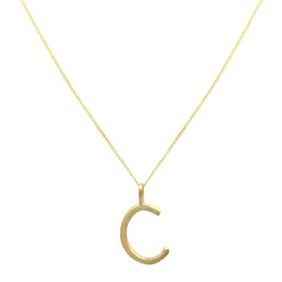 Lily Flo Jewellery Women's Solid Gold Letter C Pendant Necklace