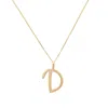 Lily Flo Jewellery Women's Solid Gold Letter D Pendant Necklace