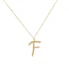 Lily Flo Jewellery Women's Solid Gold Letter F Pendant Necklace
