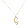 Lily Flo Jewellery Women's Solid Gold Letter G Pendant Necklace