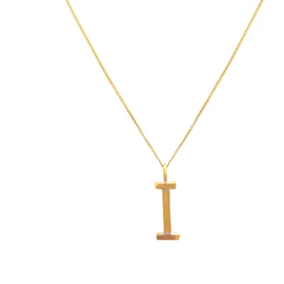 Lily Flo Jewellery Women's Solid Gold Letter I Pendant Necklace