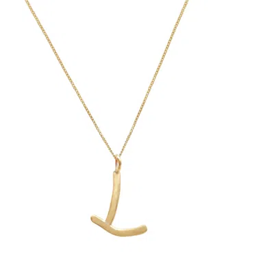 Lily Flo Jewellery Women's Solid Gold Letter L Pendant Necklace